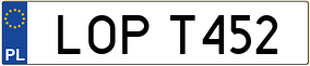 Trailer License Plate